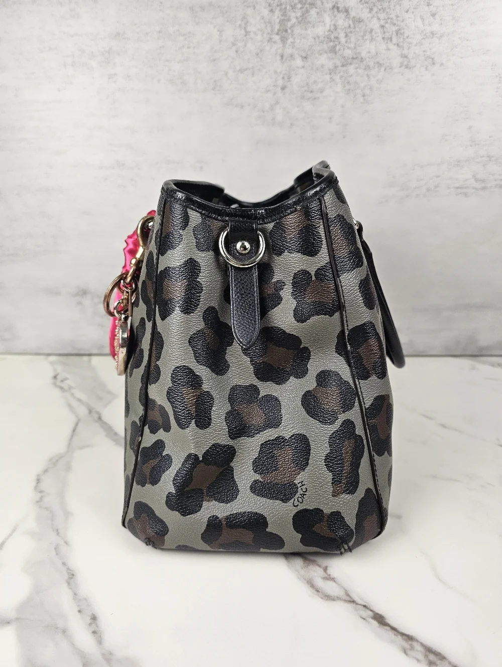 Coach Margo Satchel in Grey Ocelot